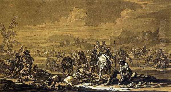 After the Battle, 1695, engraved by Christian Rugendas 1708-81 c.1740 - view 1
