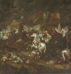 A cavalry battle 3 by Rugendas, Georg Philipp I