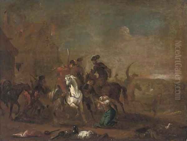 A cavalry pillage - view 1