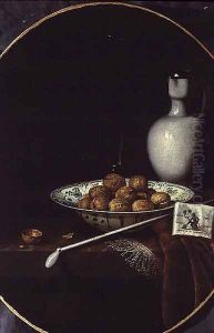 Still Life with Walnuts, Tobacco and a Clay Pipe by Hubert van Ravenstyn
