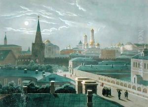 View of the Moscow Kremlin, 1840s