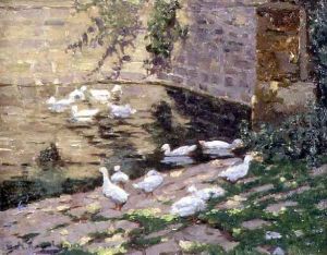 Ducks on a Pond by George Rosenberg