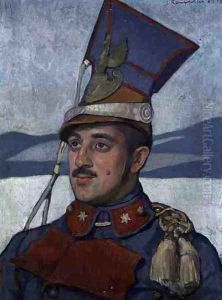 Portrait of Lieutenant Roman Machnicki 1889-1943 c.1915 by Jan Rembowski