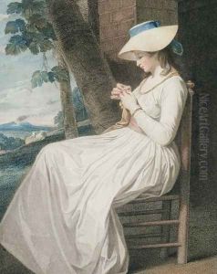 The Seamstress, engraved by Thomas Cheesman 1760-c.1834, pub. by John and Josiah Boydell, 1787