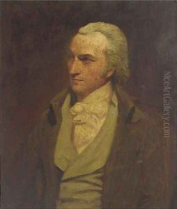 Portrait of a gentleman, half-length, in a brown coat and grey waistcoat