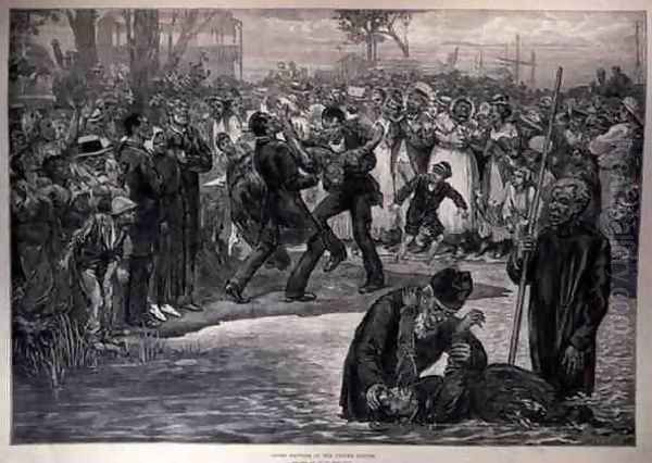 Negro Baptism in the United States, from The Illustrated London News, 21st May 1887 - view 1