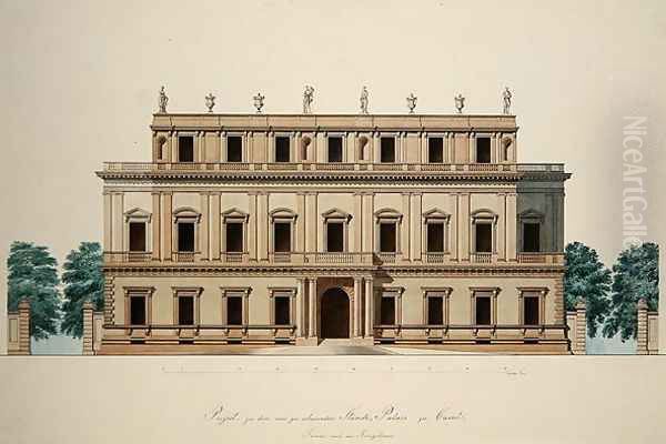 Design for the front facade of the Town Hall in Kassel - view 1