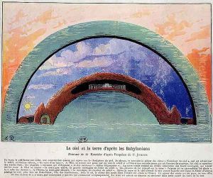 Representation of heaven and earth according to the Babylonians, after a sketch by Jensen, P.
