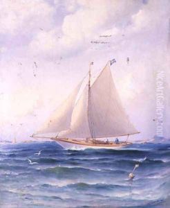 A Yacht by Otto Ludwig Richarde