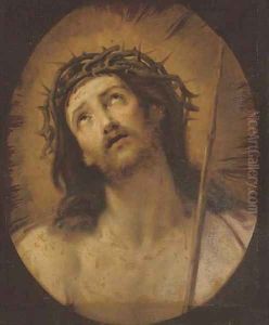 Ecce Homo, in a feigned oval by Guido Reni