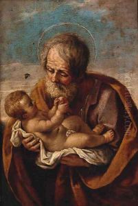 Joseph with the Christ child in his arms by Guido Reni