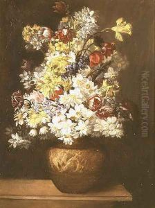 Still Life of Spring Flowers in a Classical Urn