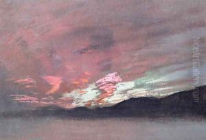 Stormy Sunset from Brantwood, Ruskins home in Cumbria by John Ruskin