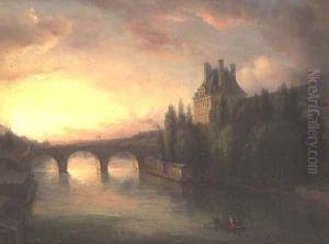 View of the Seine by Francois Edme Ricois