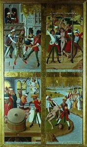 Scenes from the Life of St. Victor from the Inner Section of the Right Exterior Wing of the Former Main Altar in St. Nicholass Church, 1481 by Hermen Rode