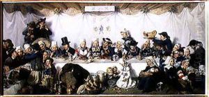The Wedding Feast of Corentin Le Guerveur and Anne-Marie Kerinvel, 1880 by Victor Marie Roussin