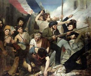 Scene of the 1830 Revolution by Philibert Rouviere