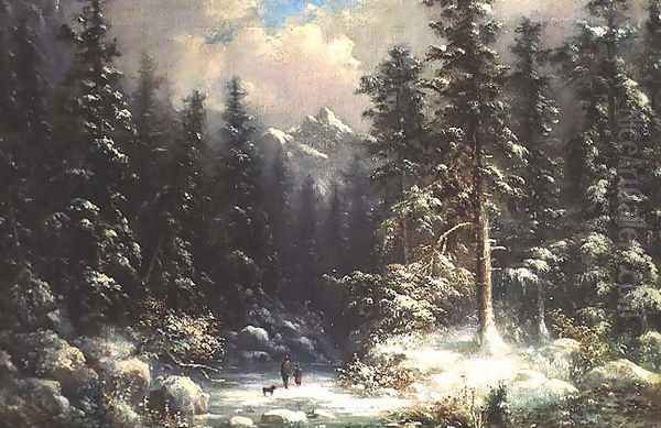 Forest Snow Scene - view 1