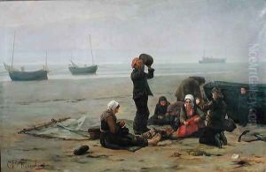 Waiting for the Fish, Berck-sur-Mer by Charles Emmanuel Joseph Roussel