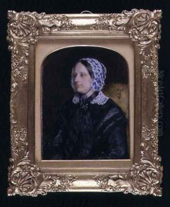 Portrait miniature of an unknown lady, 1852