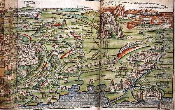 Map of the City of Jerusalem, from Peregrinatio in Terram Sanctam by Bernhard von Breydenbach 1440-97, 1486 2 - view 1