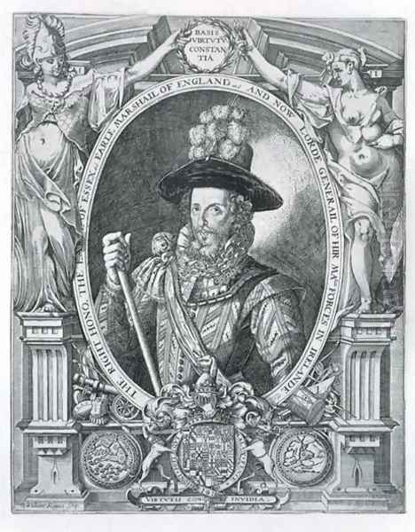 Portrait of Robert Devereux 1566-1601 2nd Earl of Essex, commemorating his Lord Lieutenancy of Ireland, 1599 - view 1