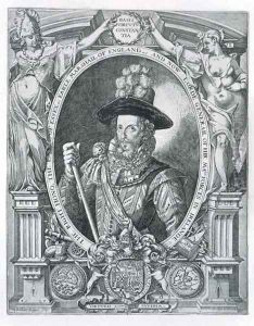 Portrait of Robert Devereux 1566-1601 2nd Earl of Essex, commemorating his Lord Lieutenancy of Ireland, 1599 by William Rogers