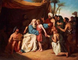 Jacob refusing to release Benjamin, 1829