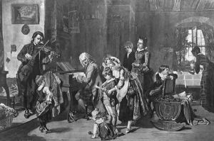 Morning Hymn at Sebastian Bachs, engraved by William Biscombe Gardner 1847-1919 by Toby Edward Rosenthal