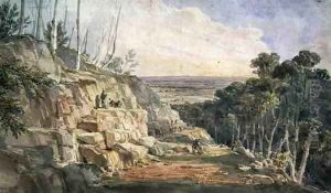 Convicts Building a Road Over the Blue Mountains, 1833 by Charles Rodius