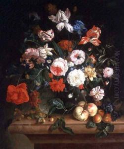 Still Life, flowers and fruit