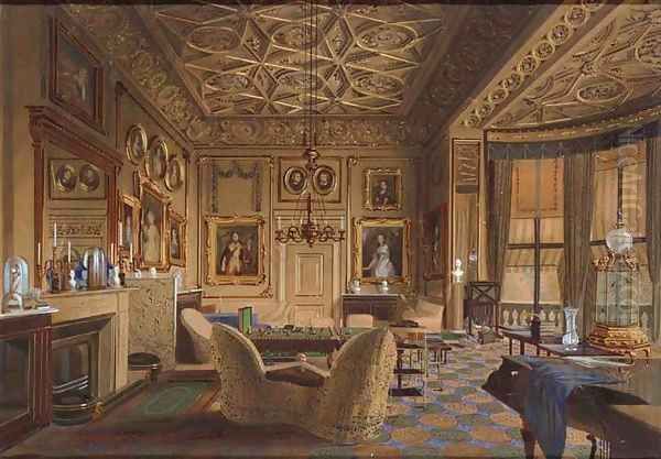 The Queen's sitting room, Buckingham Palace, London - view 1