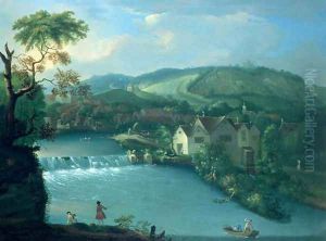The City Weir, Bath, looking towards Walcot by Thomas Ross