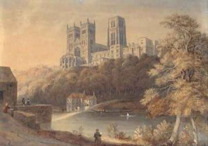 An artist sketching before Durham Cathedral 2