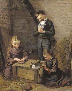 The pet rabbits by William Robinson