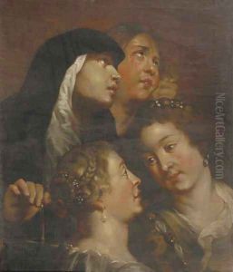 A study of four female heads by (studio of) Rubens, Peter Paul
