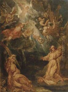 Saint Francis receiving the Stigmata by (studio of) Rubens, Peter Paul