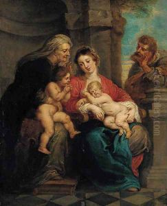 The Holy Family with Saint Anne and the Infant Saint John the Baptist by (studio of) Rubens, Peter Paul