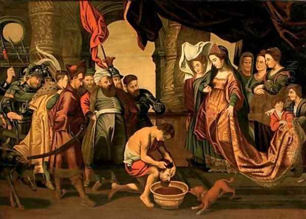 Queen Thomyris with the head of King Cyrus - view 1