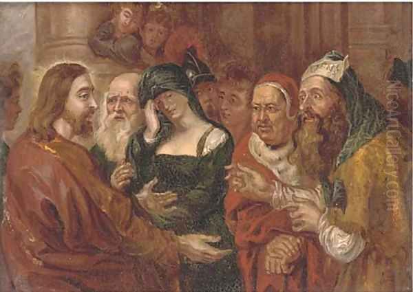 Christ and the woman taken in adultery - view 1