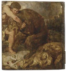 Hercules and the Nemean Lion by (studio of) Rubens, Peter Paul