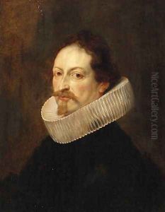 Portrait of Jan-Gaspar Gevartius, bust-length, in black costume and a ruff