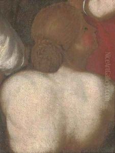 The back of a lady a fragment by (studio of) Rubens, Peter Paul