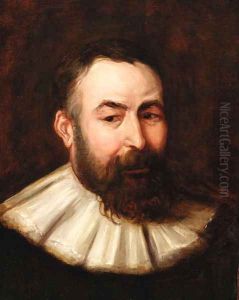Portrait of a bearded gentleman, bust-length, in a white collar by (studio of) Rubens, Peter Paul