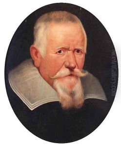 Portrait of an elderly gentleman, bust-length, in a black coat and a lawn collar