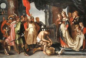 Queen Tomyris with the head of Cyrus 2 by (studio of) Rubens, Peter Paul