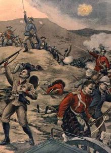 In Transvaal, the taking of an English battery by the Boers, illustration from Le Petit Journal, 28th January 1900 by Henri Rudaux