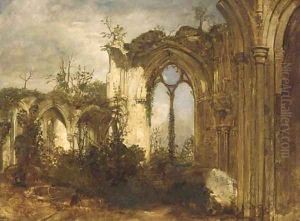 An abbey ruin by David Roberts