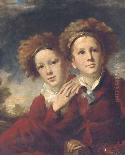 Double portrait of two boys - view 1