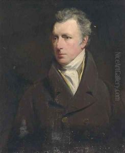 Portrait of a gentleman, bust-length, in a brown coat and yellow waistcoat